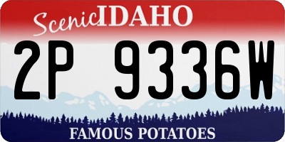 ID license plate 2P9336W