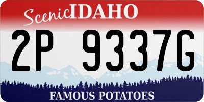 ID license plate 2P9337G