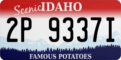 ID license plate 2P9337I