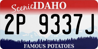 ID license plate 2P9337J