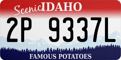 ID license plate 2P9337L