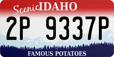 ID license plate 2P9337P