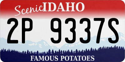ID license plate 2P9337S