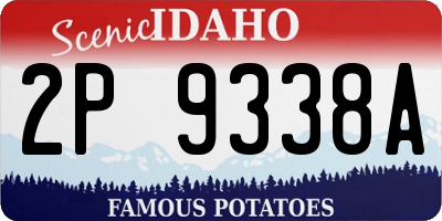 ID license plate 2P9338A
