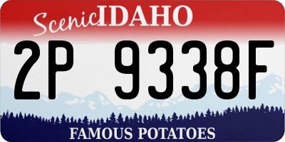 ID license plate 2P9338F