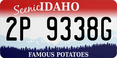 ID license plate 2P9338G