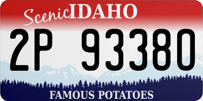 ID license plate 2P9338O