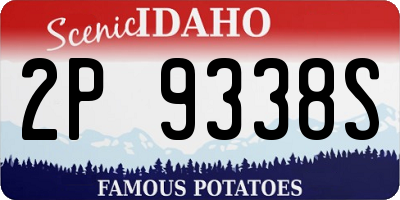 ID license plate 2P9338S