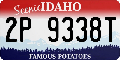ID license plate 2P9338T