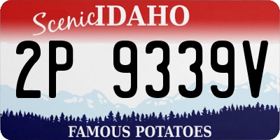 ID license plate 2P9339V