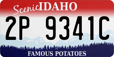ID license plate 2P9341C