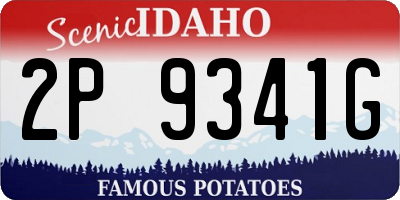 ID license plate 2P9341G