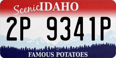 ID license plate 2P9341P