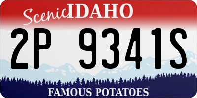 ID license plate 2P9341S