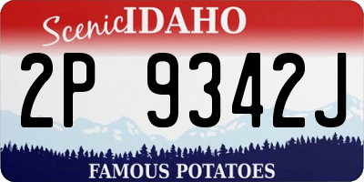 ID license plate 2P9342J