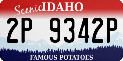 ID license plate 2P9342P