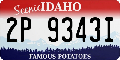ID license plate 2P9343I