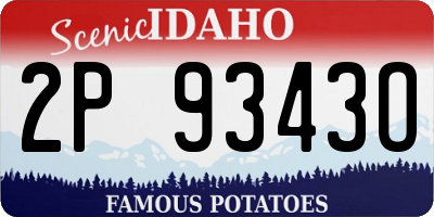 ID license plate 2P9343O