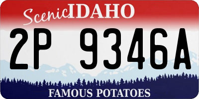 ID license plate 2P9346A