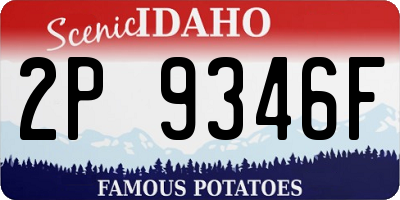 ID license plate 2P9346F