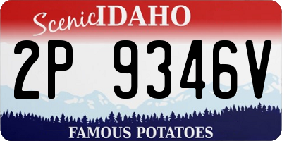 ID license plate 2P9346V