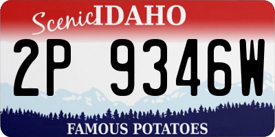 ID license plate 2P9346W