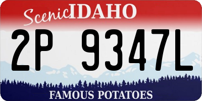 ID license plate 2P9347L