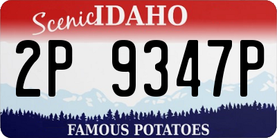ID license plate 2P9347P