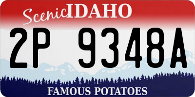 ID license plate 2P9348A