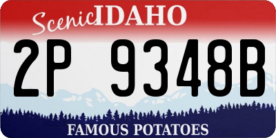 ID license plate 2P9348B