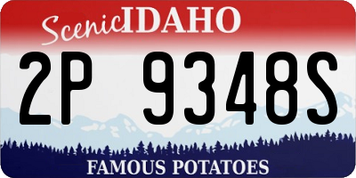 ID license plate 2P9348S