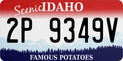 ID license plate 2P9349V