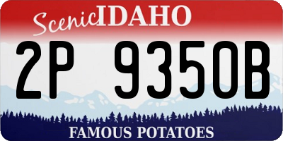 ID license plate 2P9350B