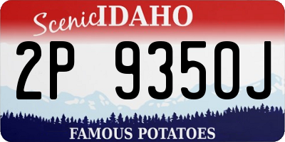 ID license plate 2P9350J
