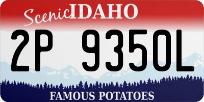 ID license plate 2P9350L