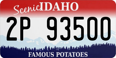 ID license plate 2P9350O