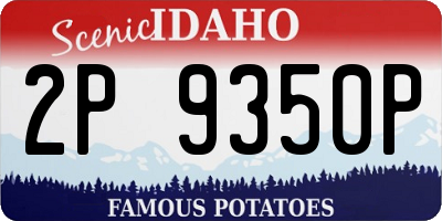 ID license plate 2P9350P