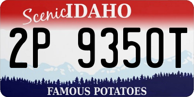 ID license plate 2P9350T