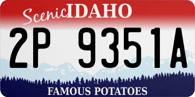 ID license plate 2P9351A