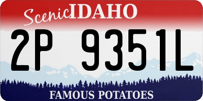 ID license plate 2P9351L