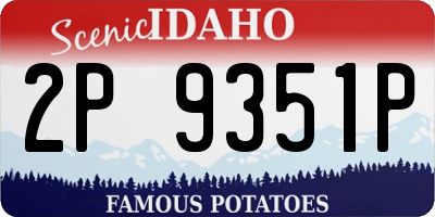 ID license plate 2P9351P