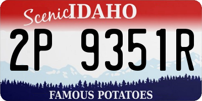 ID license plate 2P9351R