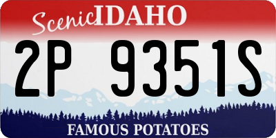 ID license plate 2P9351S