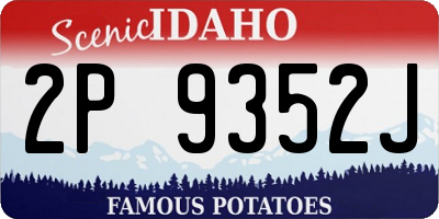 ID license plate 2P9352J