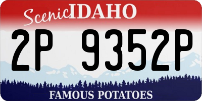 ID license plate 2P9352P