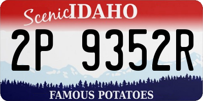 ID license plate 2P9352R