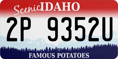 ID license plate 2P9352U