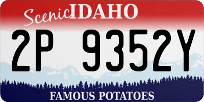 ID license plate 2P9352Y