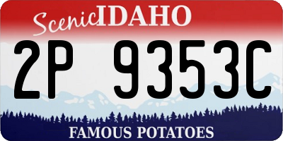 ID license plate 2P9353C