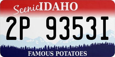 ID license plate 2P9353I
